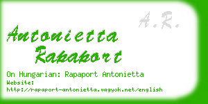 antonietta rapaport business card